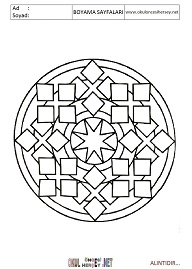 Mandala boyama sayfaları